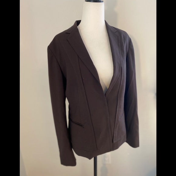 NWT Calvin Klein Brown Blazer Wool Blend Size 8P - Picture 3 of 11